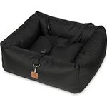 Animood Hundesitz, Autositz für Hunde, Autositze Hunde Auto - Dog Car Seat Haustier-Autositz, geeignet für alle Arten von Autos, multifunktionales Hundebett 56x51x20cm (Color: Black)
