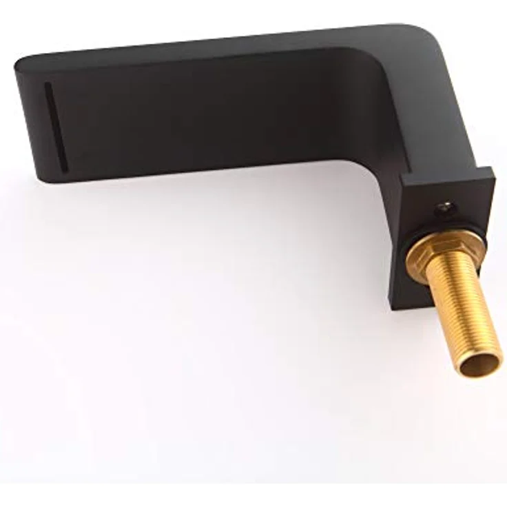 Bernstein Wannenrandarmatur 6080B, 4-Loch-Badewannenarmatur Schwarz mit Wasserfall-Design, Einhebelmischer aus massivem Messing, Fliesenrandmontage und Handbrause mit Anti-Kalk-Noppen, 1,5m Schlauch – Bild 5