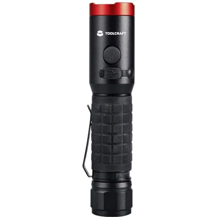 Toolcraft LED Handlampe verstellbar, 1000 lm, mit Magnethalterung, Gürtelclip, Li-Ionen Akku, 5 h Laufzeit – Bild 3