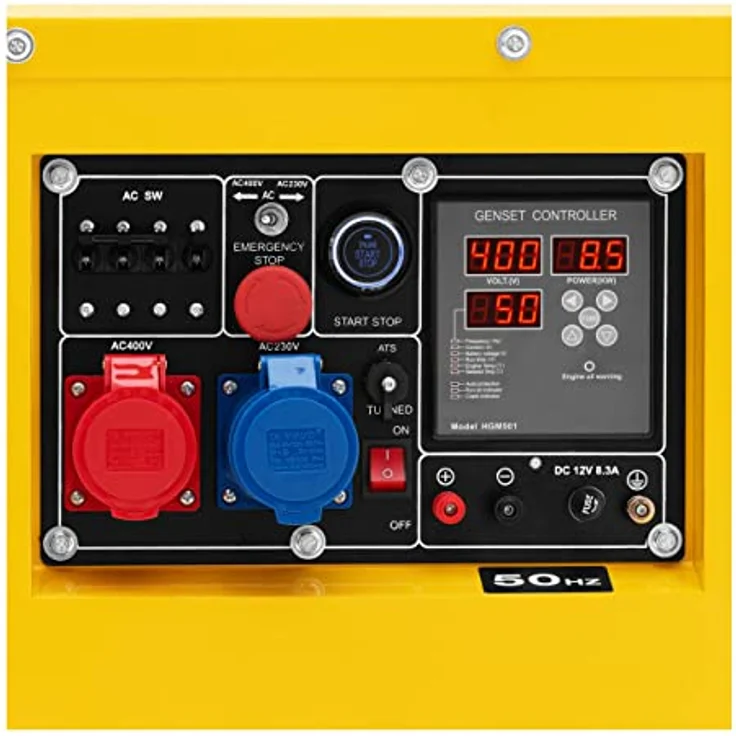 MSW Diesel-Stromgenerator 8500 W, Notstromaggregat mit 30 L Tank, 240/400 V, dreiphasig, mit AVR Euro 5 – Bild 2