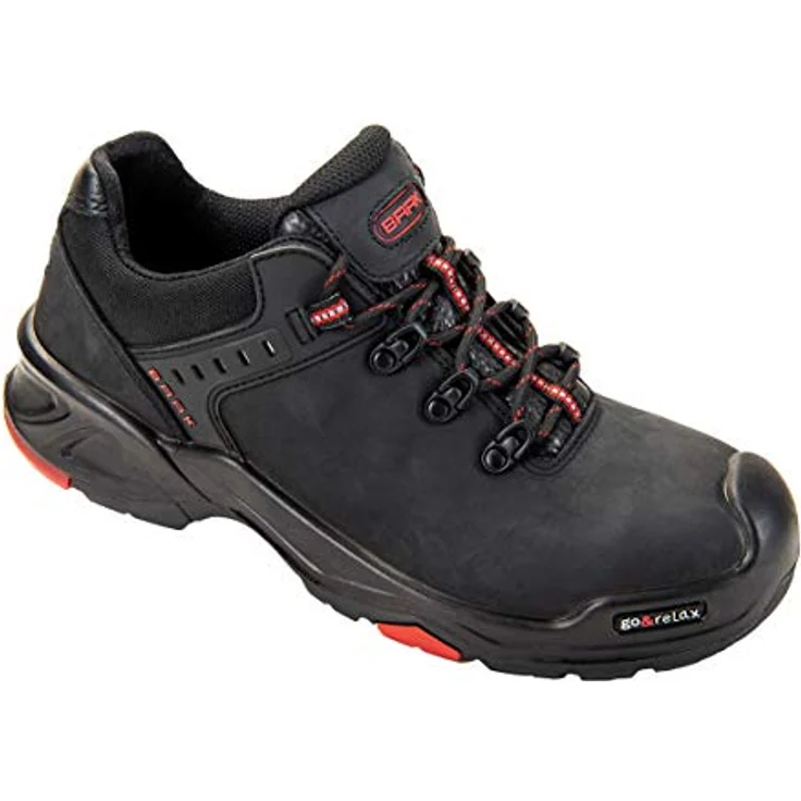 BAAK Halbschuh 6340 BROOK S3 SRC HRO, Sicherheitsschuh in schwarz, Größe 46, Weite 11, mit klimaregulierendem Textilfutter und rutschhemmender PU/Nitril-Sohle – Bild 1