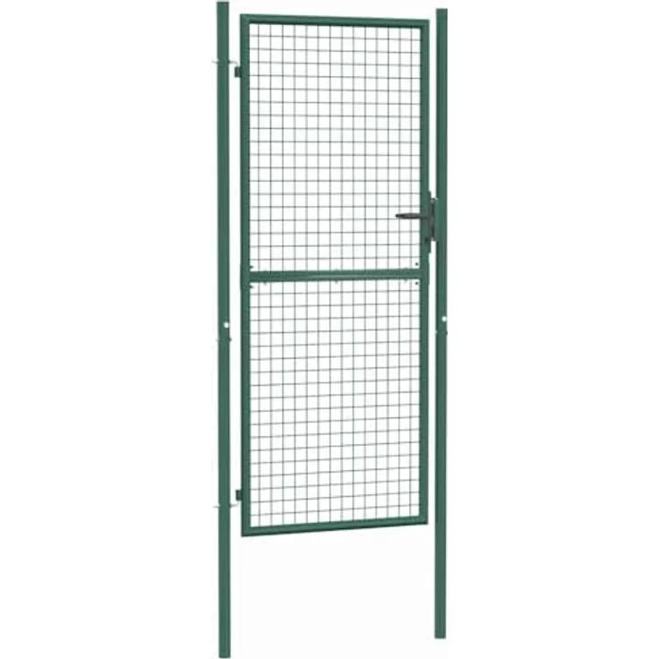 vidaXL Zauntor Stahl 100x200 cm grün – Bild 2