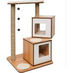 OTTO Kratzbaum Katzenbaum XXL Kletterbaum mit Höhle Stabil Katzenmöbel, Aussichtsplattformen in Walnussoptik