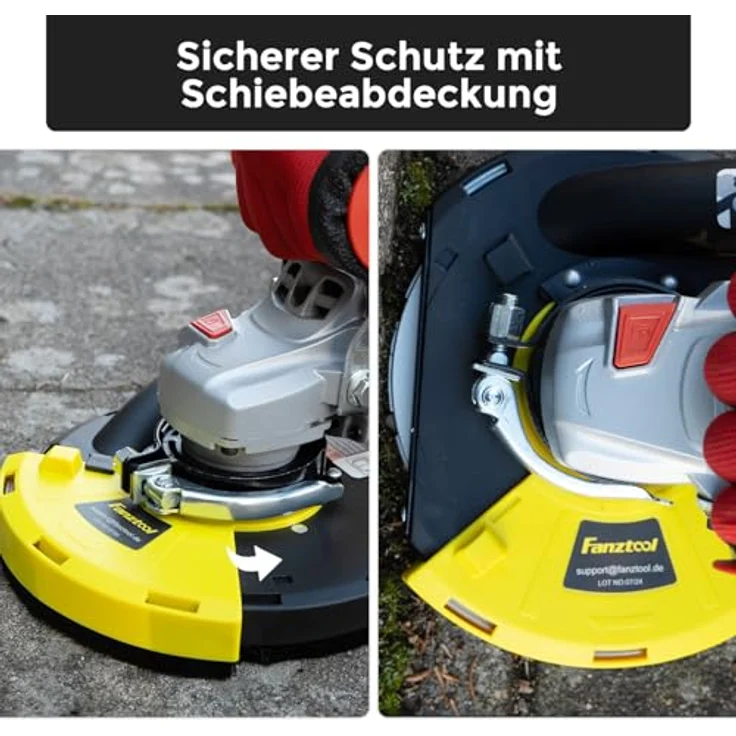 FANZTOOL Diamantschleiftopf 180 mm + Absaughaube für Winkelschleifer Betonschleifer (mit 1x 180mm Topf) - Preisvergleich – Bild 3