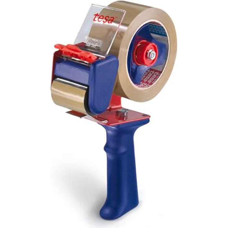 tesa Packband Handabroller ECONOMY - robuster Abroller für Paketbänder - Profi-Qualität - Für Klebebänder mit bis zu 50 cm Breite - Preisvergleich – Bild 4