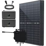 Stegpearl Balkonkraftwerk 2000W Bifazial 800W mit Speicher (2x Growatt NOAH), Monokristallin, WLAN Wechselrichter, 4x500W Bifaziale Glas