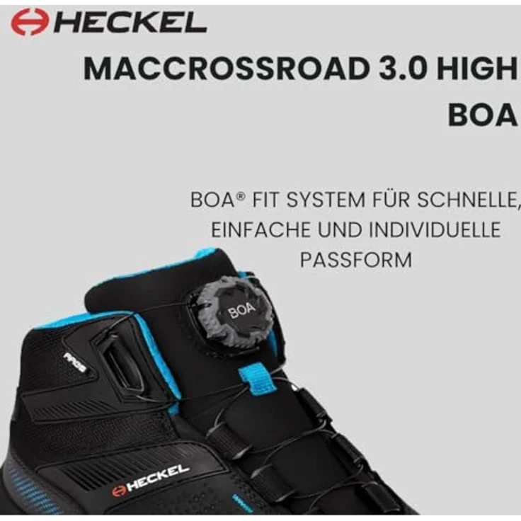 Heckel MACCROSSROAD 3.0 S3 HIGH BOA 67363 S3 CI HI HRO SRC, Sicherheitsschuh mit Boa Fit System, inbraun – Bild 3