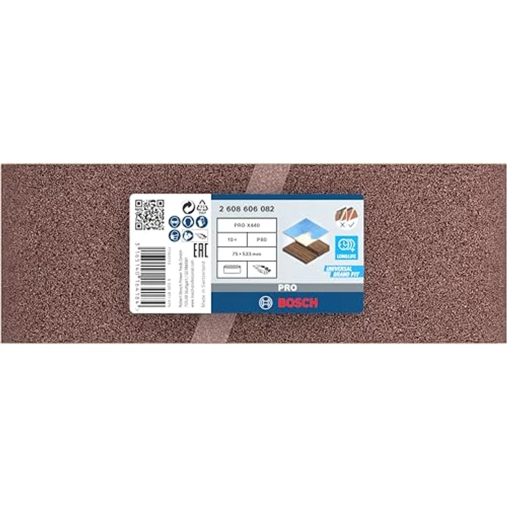 Bosch Professional Schleifband Best for Wood and Paint Holz und Farbe für Bandschleifer (10 Stück, Körnung 80, X440) – Bild 3