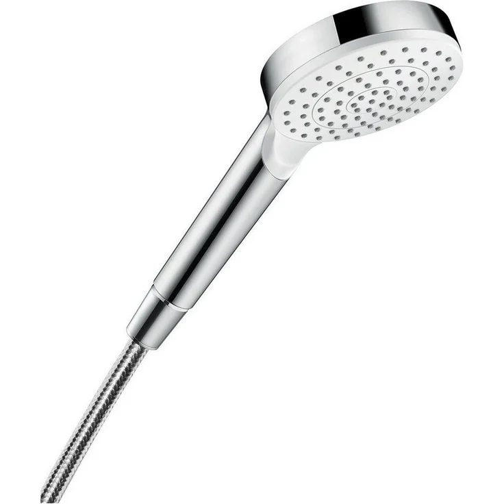 hansgrohe Handbrause Crometta 100, 1jet EcoSmart 9 l/min - Weiß / Chrom – Bild 1
