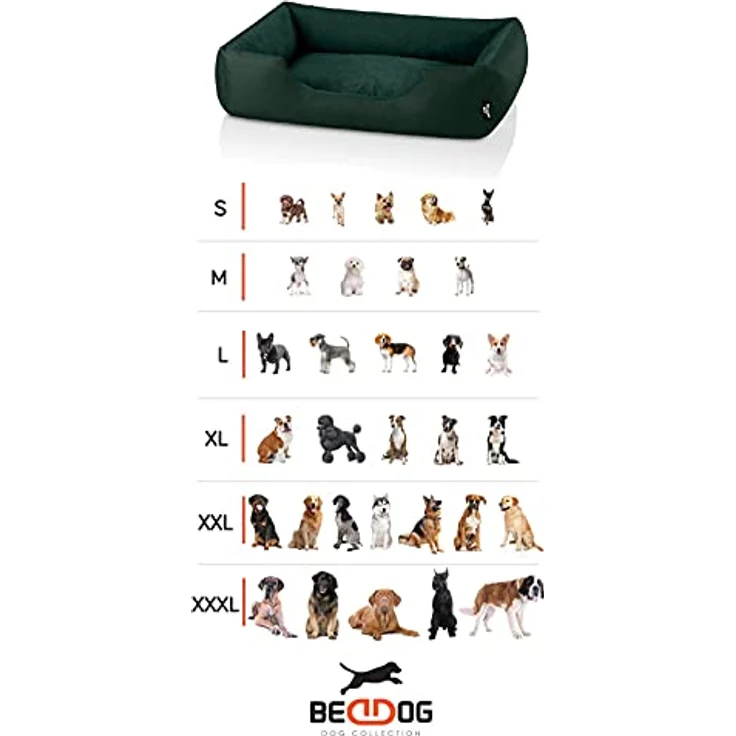BedDog Hundebett Zara, Hundekissen mit abziehbaren waschbaren Bezug, Hundekorb, Hundesofa, für kleine Hunde, S – Bild 2