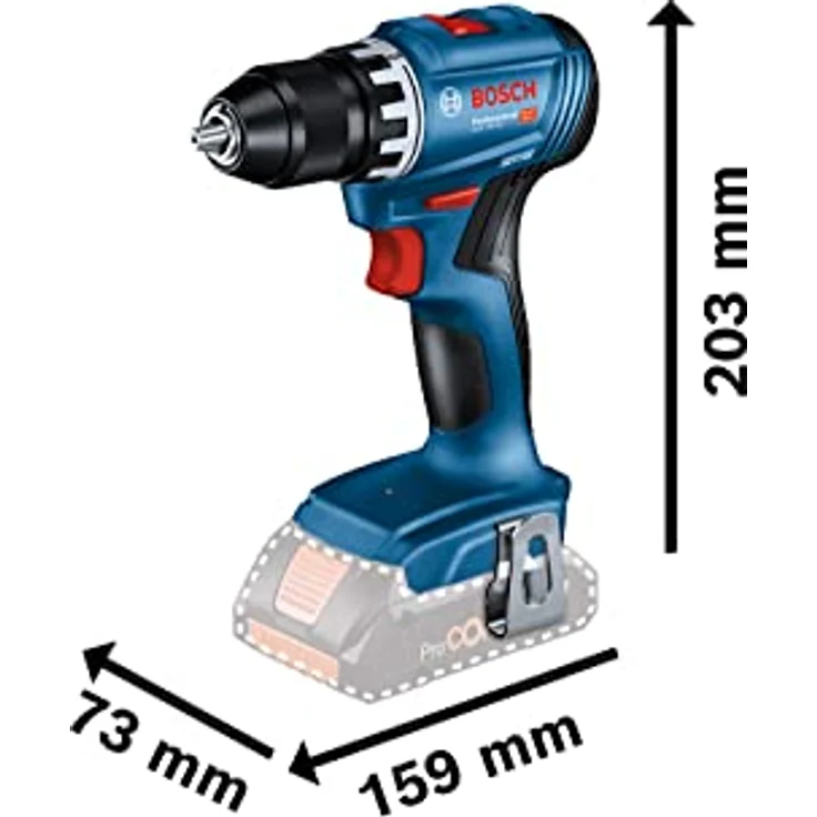 Bosch Professional GSR 18V-45 Akku Bohrschrauber 18 V 45 Nm ( 06019K3203 ) Brushless + 2x Akku 2,0 Ah + Ladegerät + L-Boxx – Bild 4