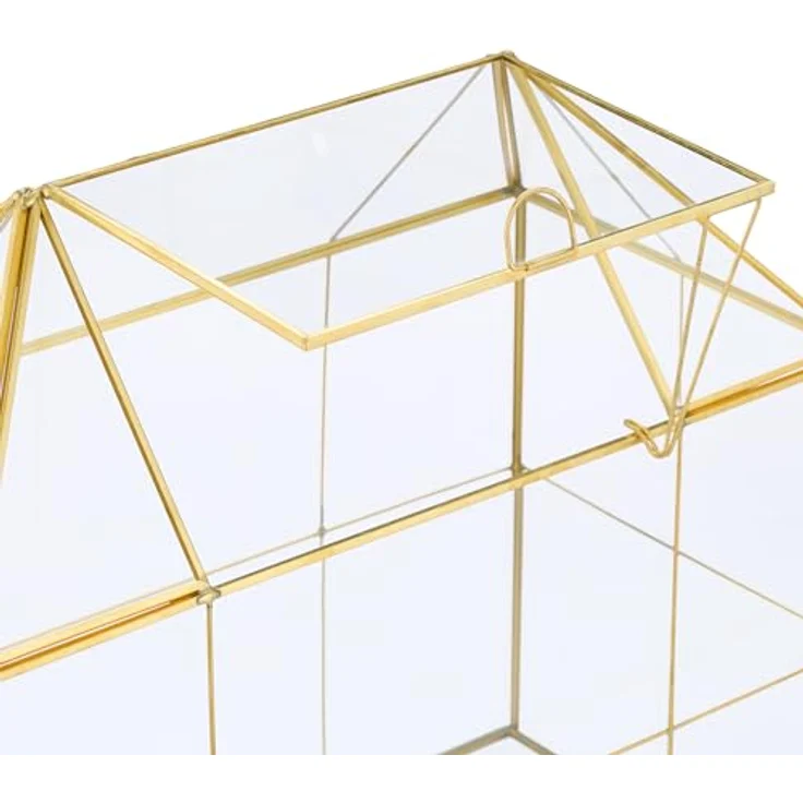 Relaxdays Großes Pflanzenterrarium, Glas Gewächshaus in Hausform für Sukkulenten und Moos, ca. 27 x 30 x 15 cm – Bild 5
