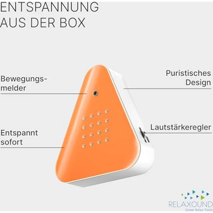 RELAXOUND ORIGINAL Lakesidebox "Orange", Naturgeräusche Soundbox mit Bewegungsmelder - Entspannende Waldsee-Atmo für Zuhause – Bild 4