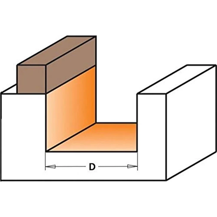 CMT ORANGE TOOLS 901.200.11, Langloch Nutfräser HM S=8 D=20x16 mit zwei Hartmetallschneiden für präzise Fräsungen – Bild 2