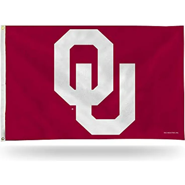 Rico Industries NCAA Flagge, einseitig, mit Ösen, 91 x 152 cm, 3-Foot by 5-Foot Single Sided Banner Flag with Grommets, rot, 1.5