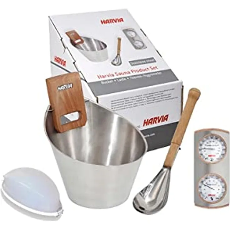Frankreich Sauna - Sn -Steampk - Zubehörpaket für herkömmliche Beleuchtungssauna + Bucket & Ladle + Hygro/Thermometer