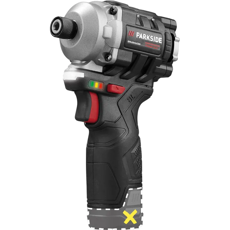 PARKSIDE PERFORMANCE® 12 V Akku-Drehschlagschrauber »PDSSAP 12 A1«, 4 Drehmomentstufen, bürstenloser Motor, mit LED-Anzeige, im Aufbewahrungskoffer, ohne Akku und Ladegerät