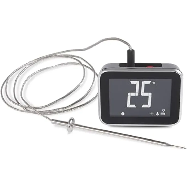Weber Smart Hub Display Booster Thermometer, Grillthermometer mit 2 Fühlern, präzise Temperaturmessung, WLAN- und App-Steuerung, schwarz (3400624)