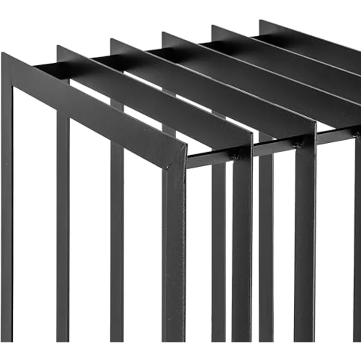 KADAX Kaminholzgestell, pulverbeschichteter schwarzer Stahl, modernes Design im skandinavischen Stil, 30 x 40 x 100 cm – Bild 5