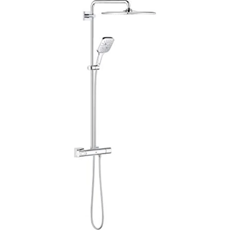 GROHE Rainshower Smartactive 310 - Duschsystem mit Thermostatarmatur (Sicherheitsperre bei 38°C, langlebig, Antikalk- System, Verbrühschutz), chrom, 26649000 – Bild 1