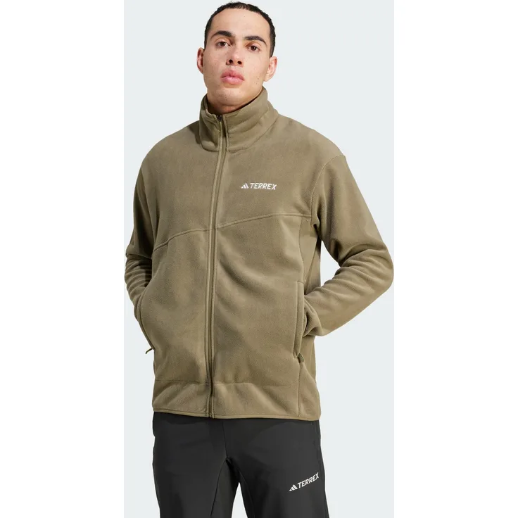 adidas TERREX Fleecejacke TERREX MULTI FLEECEJACKE, atmungsaktives Polarfleece, strategisch platzierte Schulternähte, recycelte Materialien, schwarz