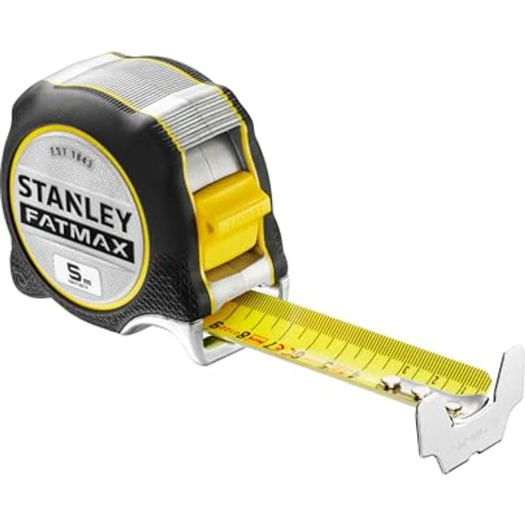 STANLEY FATMAX XTREME 5M Maßband, Fingerbremse, doppelseitiger Druck, 16cm BladeArmor-Beschichtung, Gelb – Bild 2