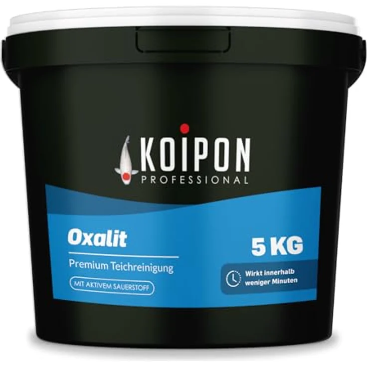 KOIPON Oxalit Teichschlammentferner, gegen Laub & Ablagerungen, mit aktivem Sauerstoff, Sofortwirkung, Made in Germany – Bild 1