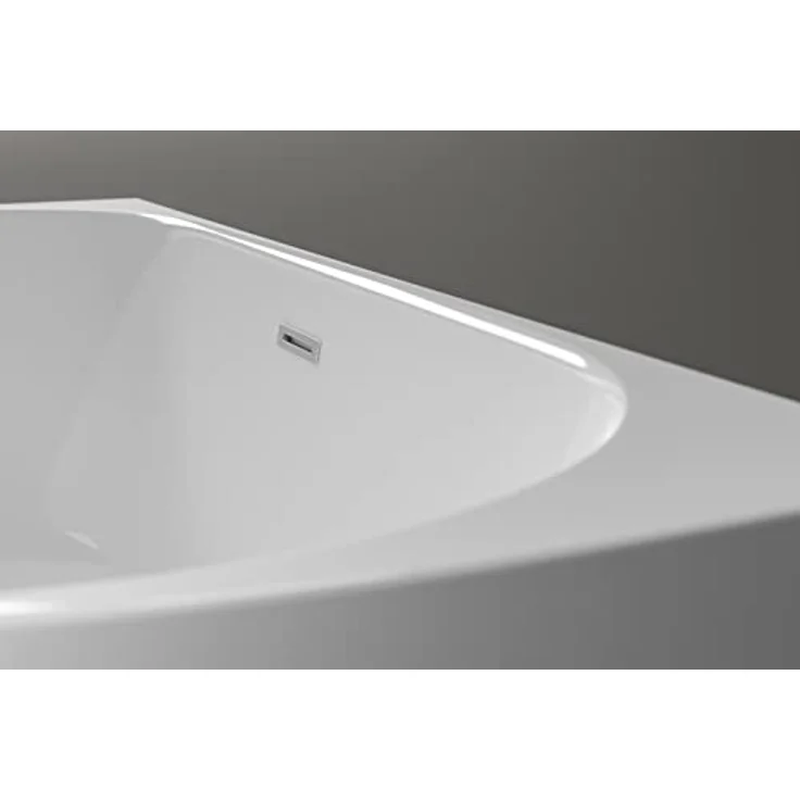 BERNSTEIN Freistehende Badewanne Lena 170 x 75 x 60 cm in Weiß glänzend - Sanitäracryl, Doppelwandige Konstruktion, 5 Jahre Garantie – Bild 5