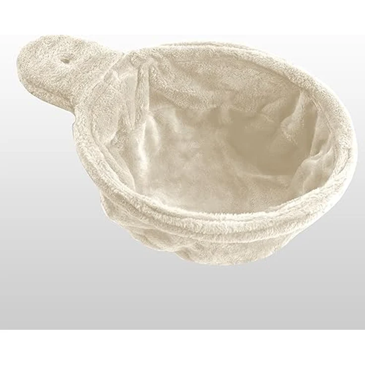 HAPPYPET Universal XL Liegemulde für Kratzbaum Ø 40cm, Große Schlafmulde, Stabiler Metallrahmen, 440g Plüsch, Ersatz-Liegemulde belastbar bis 15kg, Creme – Bild 2