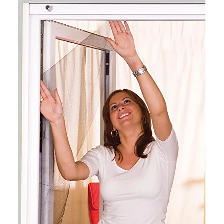 easy life Insektenschutz Fliegengitter für Fenster 150 x 180 cm weiss – Bild 3