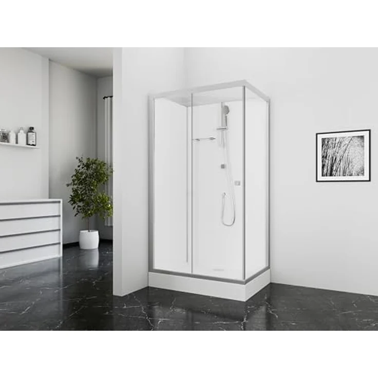 Marwell Komplettdusche Fresh Shower Rectangle, BxT: 115x90 cm, mit Fronteinstieg und Gleittüren, weiß – Bild 2