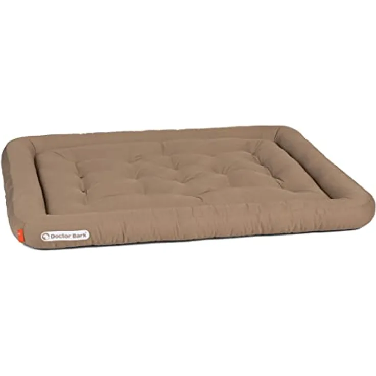 Doctor Bark Hundekissen - orthopädisches Hundebett, 95°C waschbar, hygienisch, robust & bequem (L - 90x70 cm, Goldbraun)