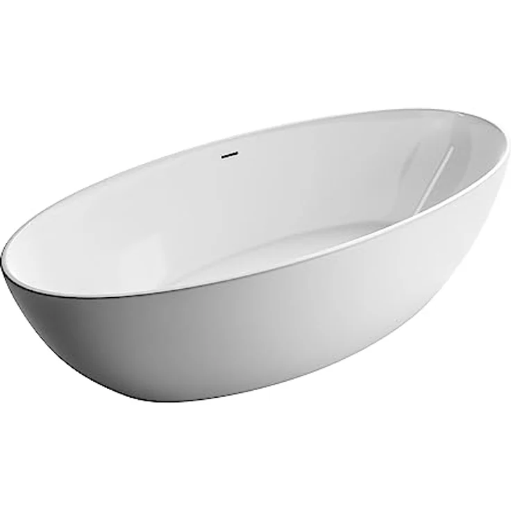 BERNSTEIN Freistehende Badewanne TERRA Acryl - 186 x 88 cm - Weiß Glänzend, Doppelwandige Konstruktion, 5 Jahre Garantie – Bild 1