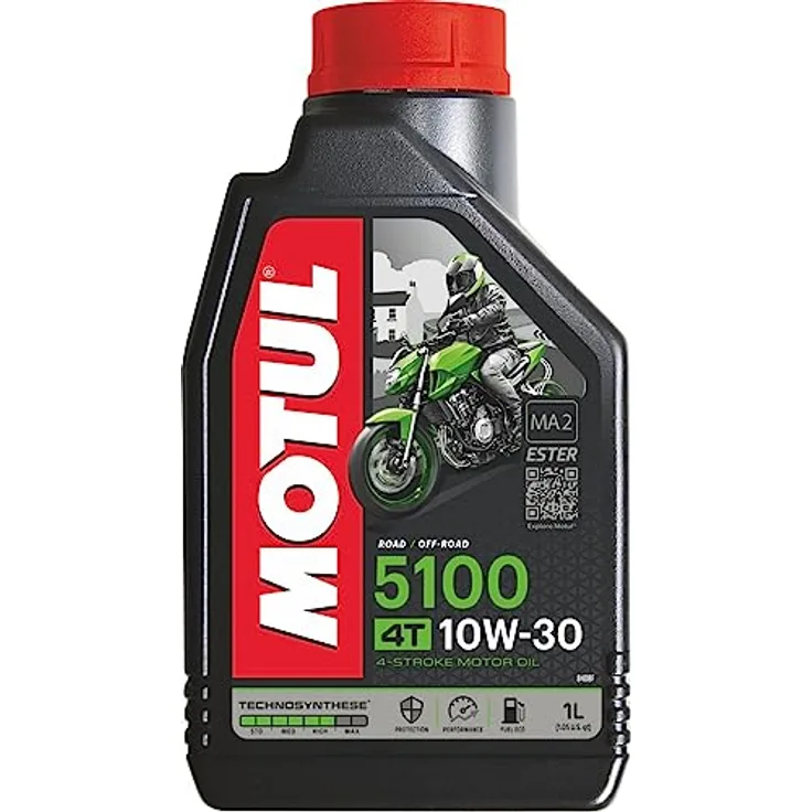 Motul 104062 5100 4T, 10 W-30, 1 L, 221x117x63.5