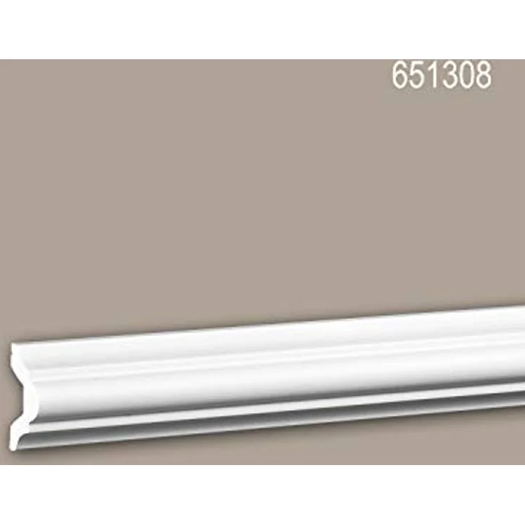 Profhome Zierleiste 651308, Set mit 10 Stk. Wand- und Friesleisten, 20 m, aus extrudiertem Polystyrol (XPS), weiß, für Innen- und Außenbereich – Bild 4