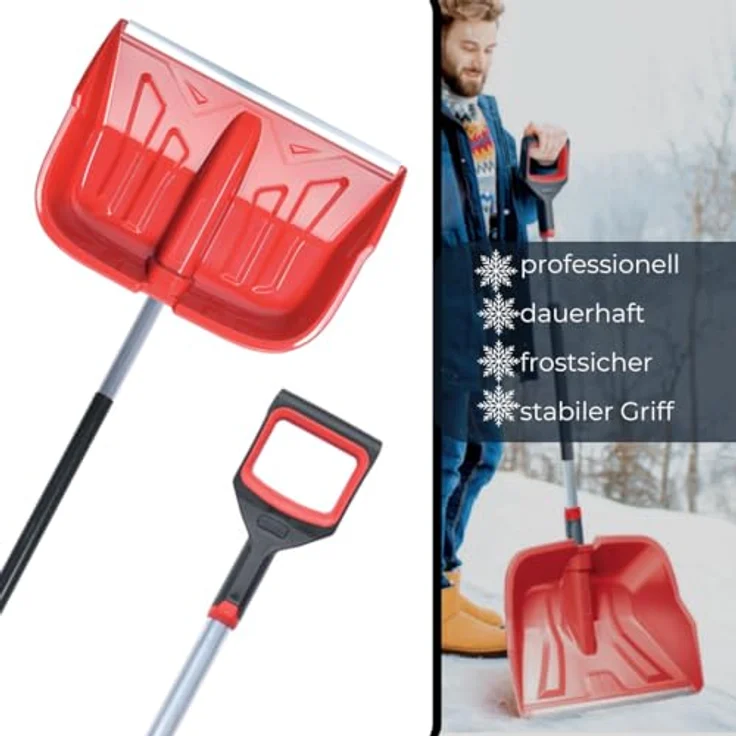 Prosperplast Snower 50 Alutube, Schneeschaufel mit Aluminiumstiel und 49,7 cm Arbeitsbreite, mehrzweckfähig – Bild 4