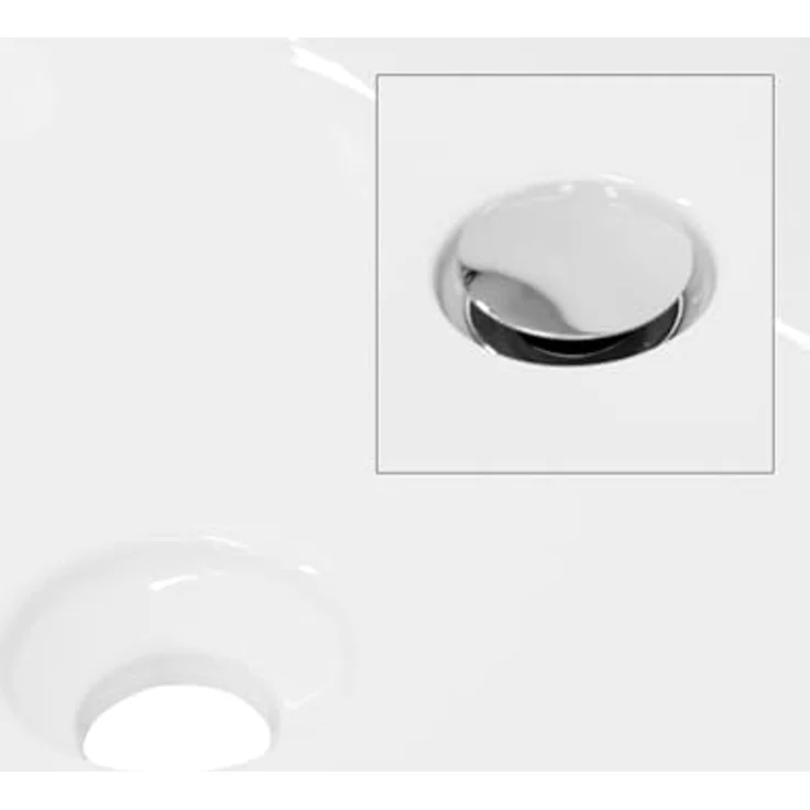 ECD Germany Waschbecken 505 x 395 x 135 mm Keramik Weiß – Bild 6