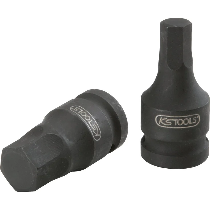 KS Tools Sechskant-Bit, 3/8" Kraft-Stecknuss für Innensechskant-Schrauben, kurz, 8 mm, DIN 3121 / ISO 1174
