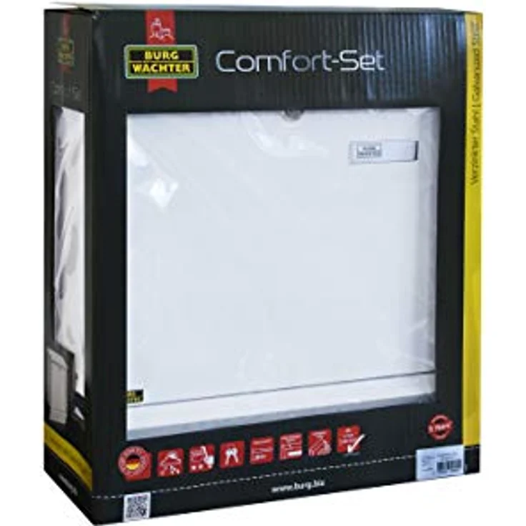 BURG-WÄCHTER Briefkasten-Set mit integriertem Zeitungsfach, A4 Einwurf-Format, EU Norm EN 13724, Verzinkter Stahl, Comfort-Set 91300 W, Weiß – Bild 6