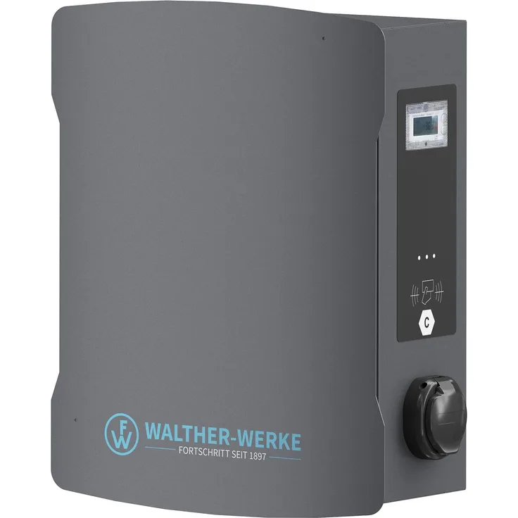 Walther Elektroauto Ladestation 98603210 (Typ 2, 22 kW) in Eisenglimmergrau