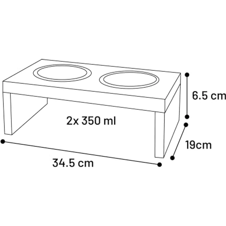 Flamingo Kato Double bowl - wood, Futternapf – Bild 3
