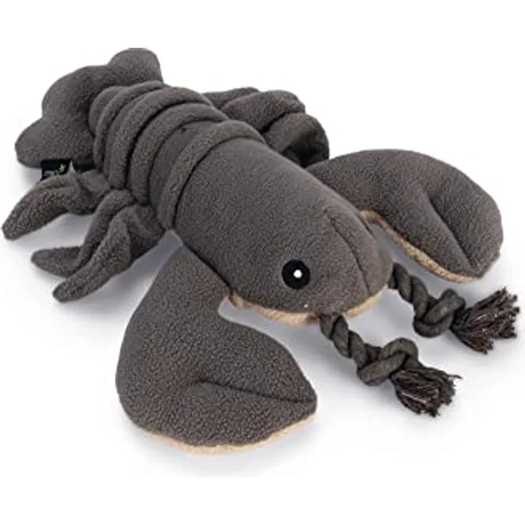 Beeztees Minus One Hundespielzeug L: 33 cm B: 28 cm H: 4 cm grau-beige Hummer