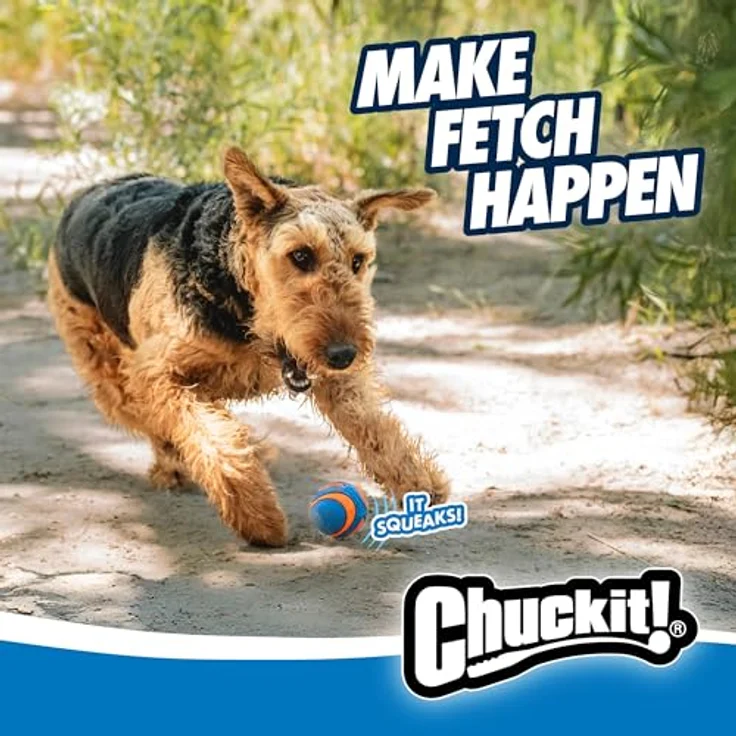 Chuckit Ultra Squeaker Ball, Hundespielzeug 2er Pack, Größe M (Durchmesser 6 cm), schwimmfähig und kombinierbar mit Chuckit! Ball Launcher – Bild 7