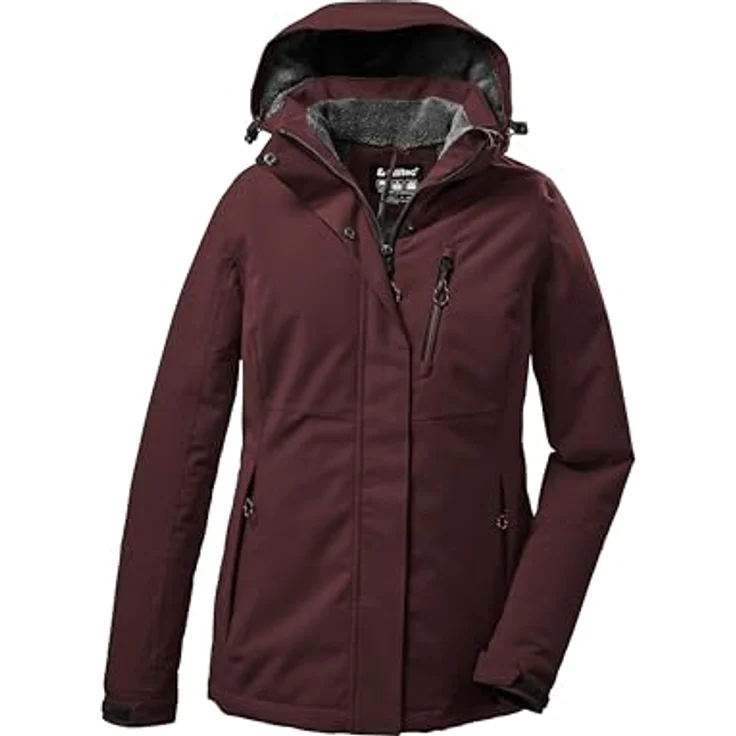 Killtec Anorak KOW 140 WMN JCKT DUNKELWEINROT, Damen Funktionsjacke mit 10.000 mm Wassersäule – Bild 2