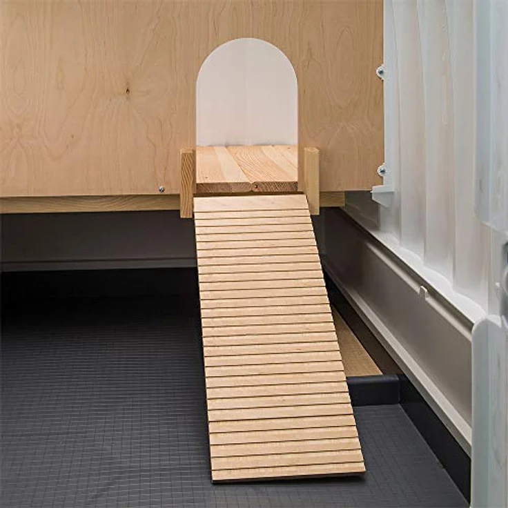 Ferplast Zweistöckiger Kaninchenstall im Freien GRAND LODGE 120 PLUS Kaninchenkäfig Hasenstall Meerschweinchen und andere Kleintiere mit Zubehör und Kaninchenhaus, 115,5 x 73 x h 117 cm Grau – Bild 5