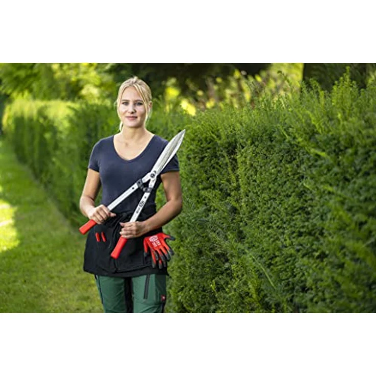 FELCO Heckenschere 250-63 (Länge 63 cm, Griffe I-Beam Aluminium, Klingen mit Chrombeschichtung, Gartenschere, große Klingen, Fettschraube) – Bild 3