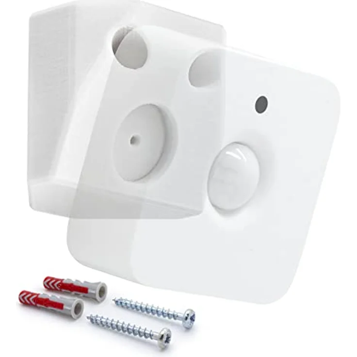 Mobilefox Eckhalterung für Philips Hue Motion Sensor, Weiß, Wand- und Deckenmontage, 45° und 90° einstellbar – Bild 1