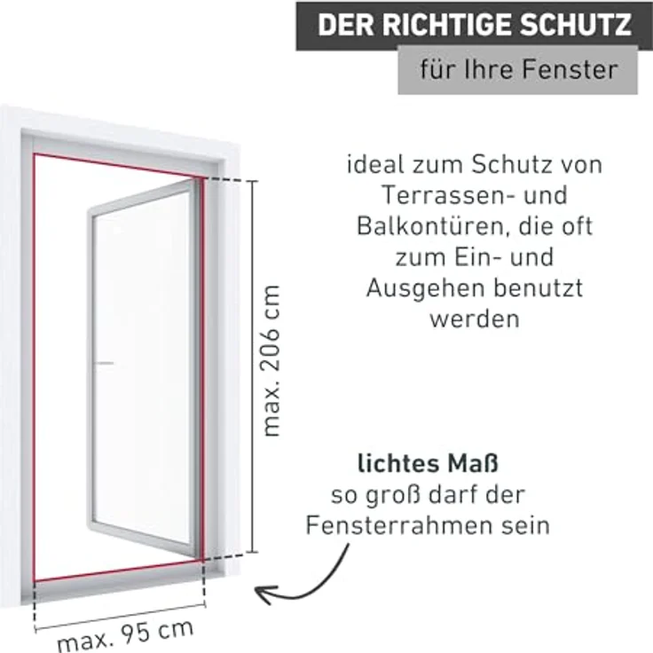 Windhager Fliegenschutz-Pendeltür 100 x 210 cm - – Bild 4