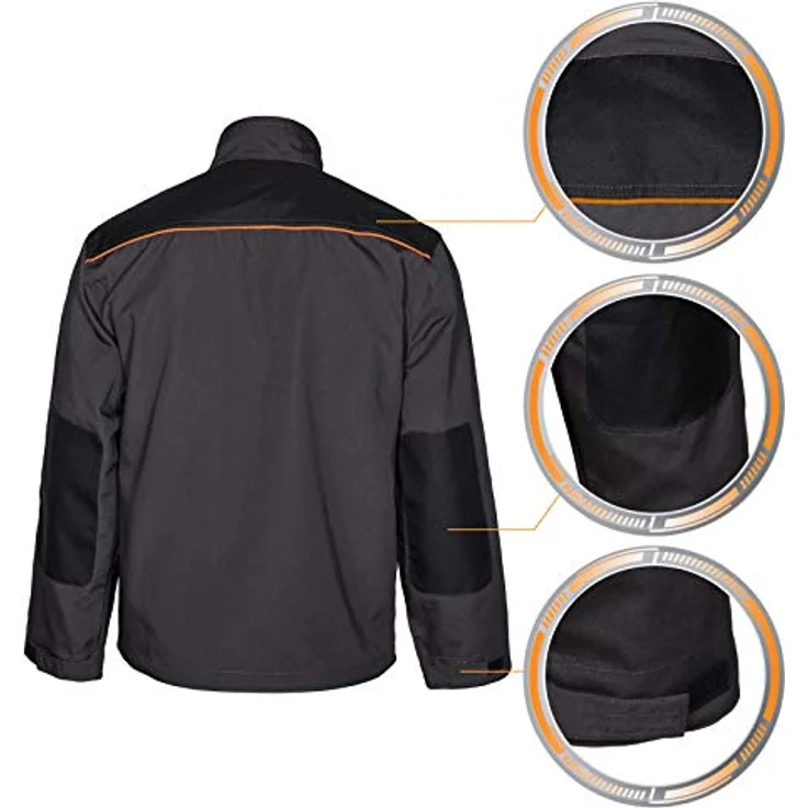 Artmas Arbeitsjacke Classic Grau, professionelle Sicherheitsjacke für Industrie und Baugewerbe – Bild 6