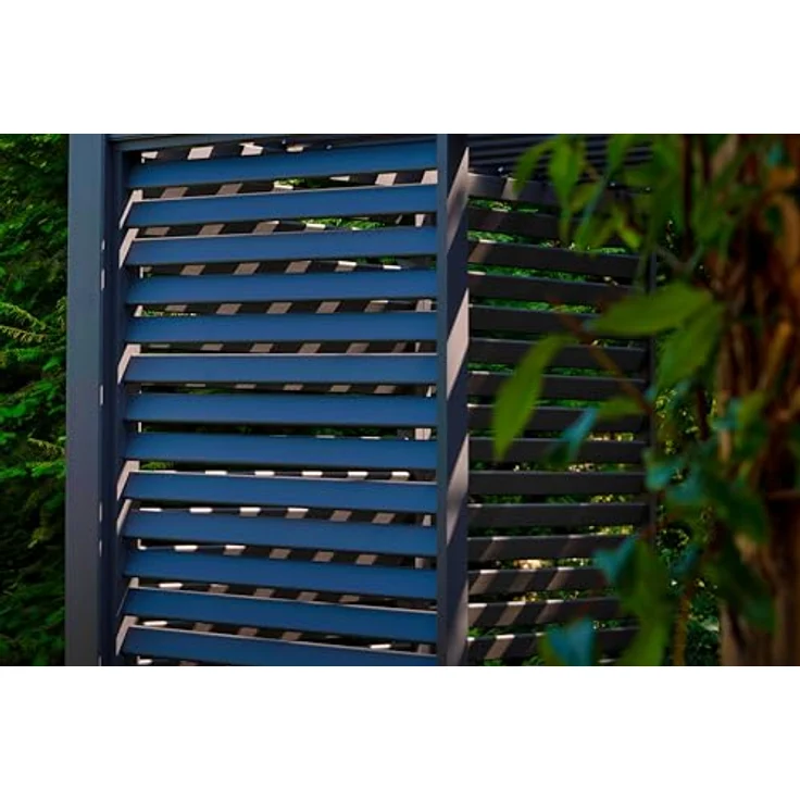 Mirador Feste Lamellenwand für Pergola 80/88S, 0.93m, 1-tlg, anthrazit, korrosionsbeständig, einfache Montage – Bild 3